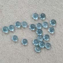 5MM ROUND CABOCHON CZ AQUAMARINE (20PCS/BAG)